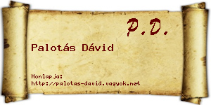 Palotás Dávid névjegykártya